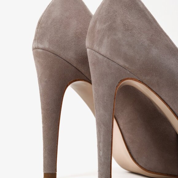 Salvatore Ferragamo Mauve Suede Platform Heels - Picture 9 of 10